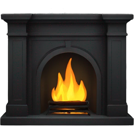 Black fireplace emoji