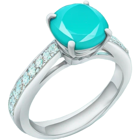 Turquoise engagement ring emoji