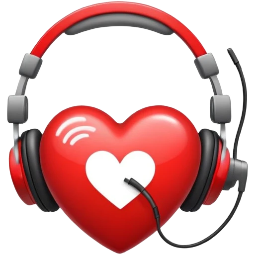 Make a emoji combine with headphone 🎧 and heartv emoiji ❤️ emoji