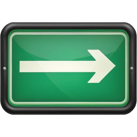 Exit Sign – green arrow emoji