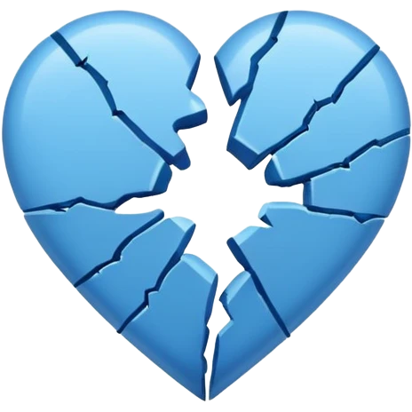 blue broken heart emoji