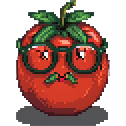 tomato with glasses emoji