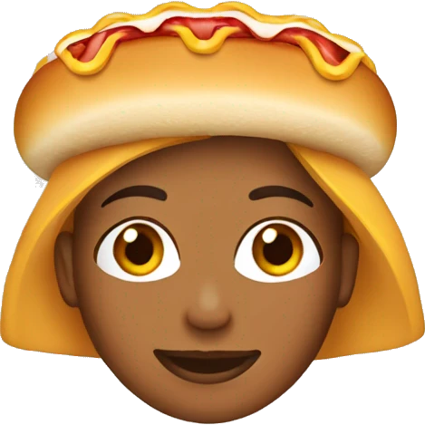 woman with hot dog hat emoji