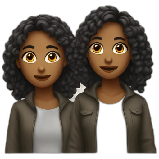 two artist girls emoji