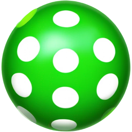 Neon green ball with round, evenly spaced holes emoji
