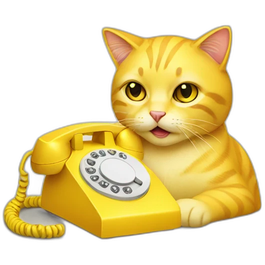yellow-cat-phone emoji