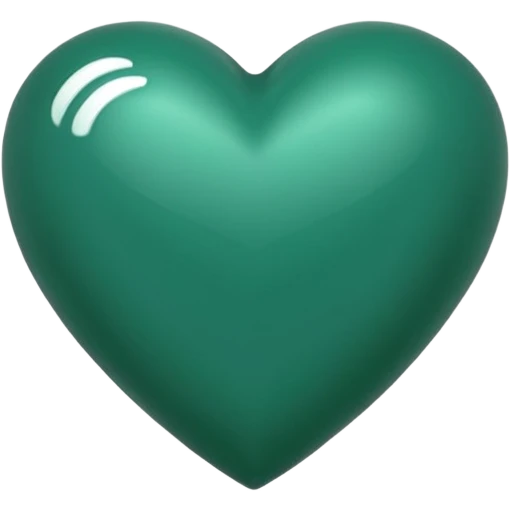 Corazón turquesas oscuro, más oscuro tirando a. Verde  emoji