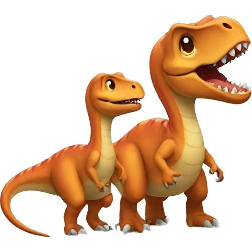 dinosaur couple emoji