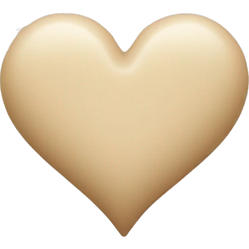 Beige heart emoji