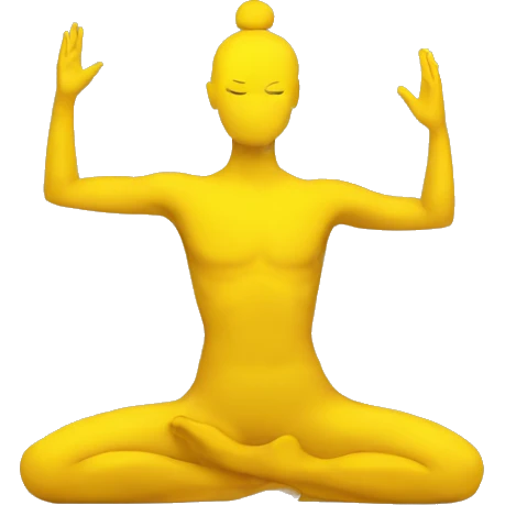 yellow person doing yoga emoji