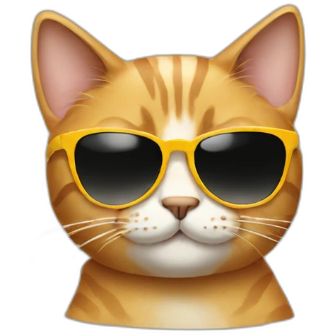 Cat with sunglasses emoji