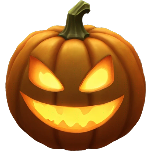 Scary glowing Jack-o-lantern emoji