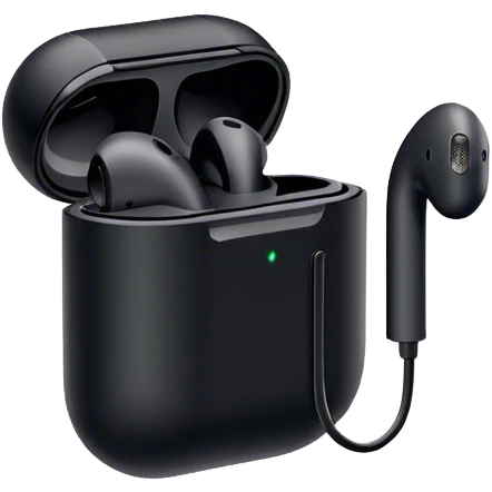 Black AirPod  emoji