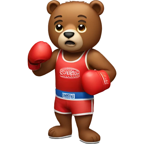 Bear with boxing gloves emoji