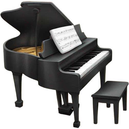 Chat qui joue du piano emoji