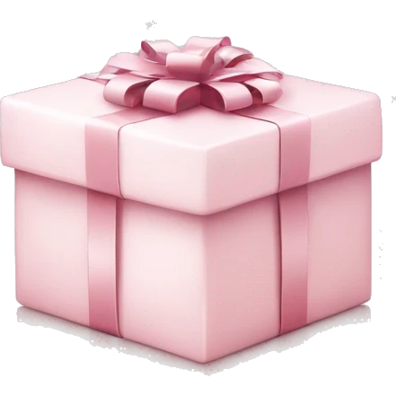 Light pink Christmas gifts under a white Christmas tree  emoji