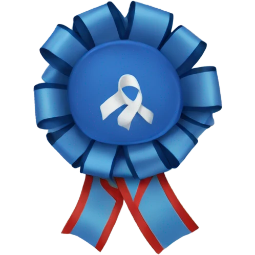 Blue ribbon emoji