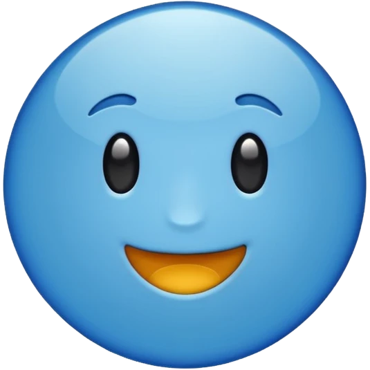 Blue sticker emoji