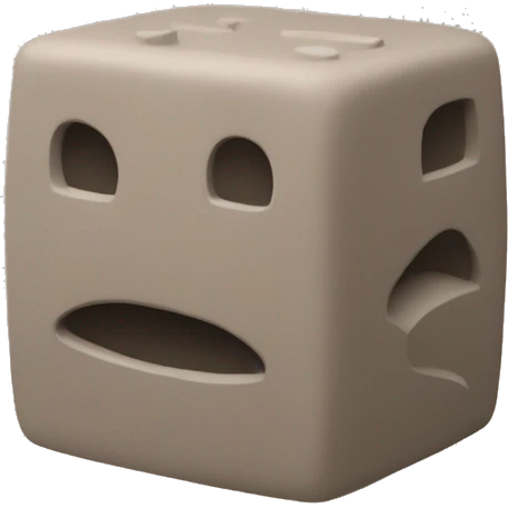 a geometric block of modeling clay emoji