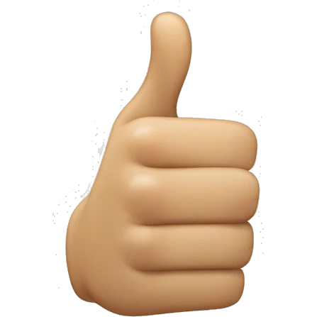 the thumbs up emoji but the thumb is bent forwards emoji