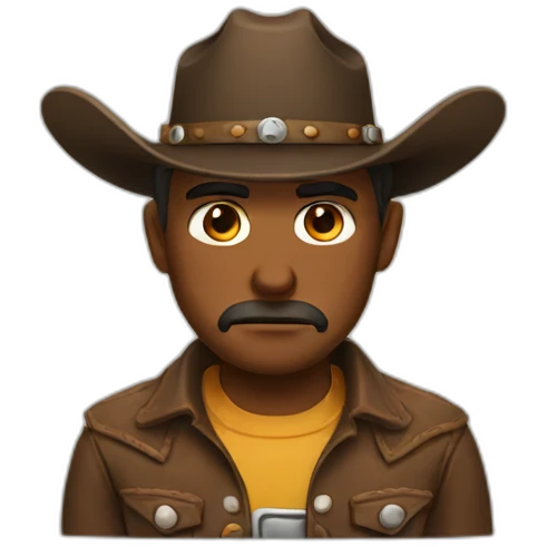 sad cowboy emoji