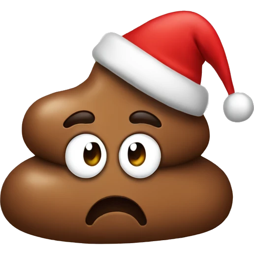 Poop with Santa hat emoji