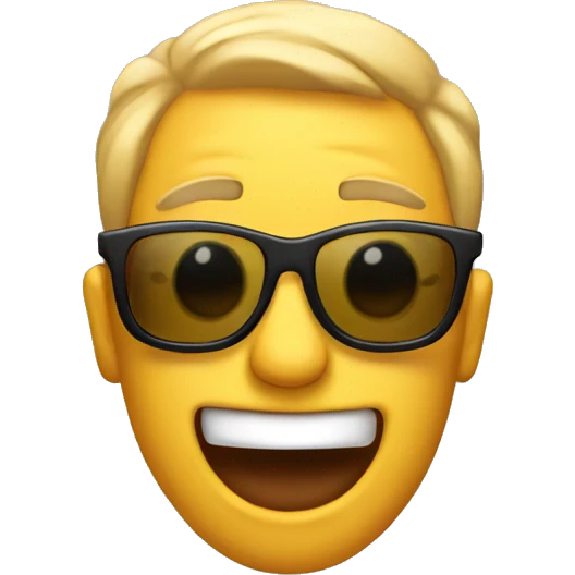 Emoji with raised eyebrows takes off sunglasses emoji