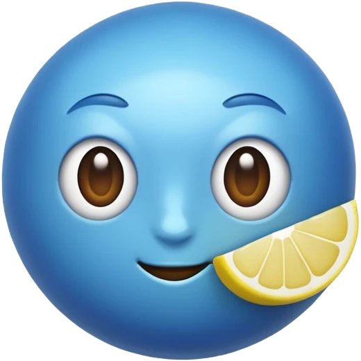 blue lemon emoji