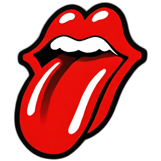 Rolling Stones logo emoji