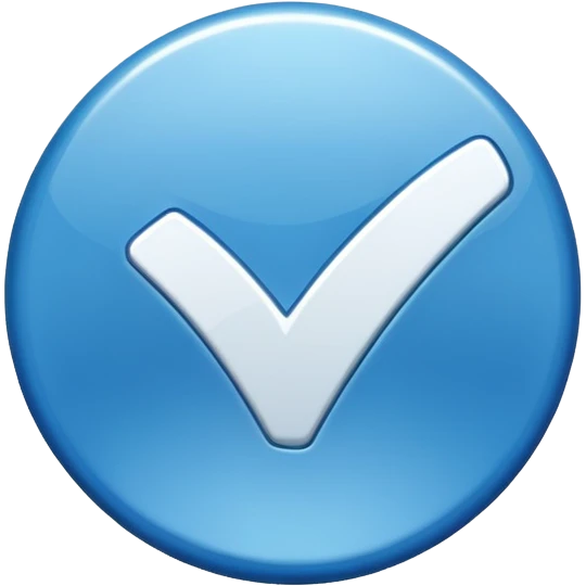 Blue verified button emoji