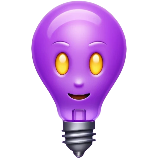 3D Purple Zap emoji