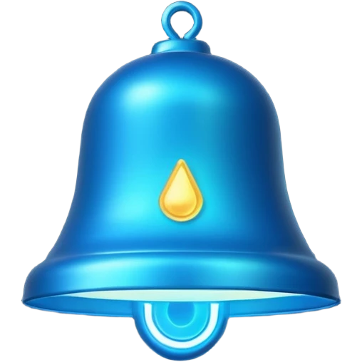 Notification bell neon emoji