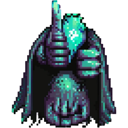 A shadowy hand emerging from a dark, mysterious cloak sleeve giving a thumbs up gesture. The hand is semi-gloved or ghost-like, with slight glowing accents or glitch particles. emoji