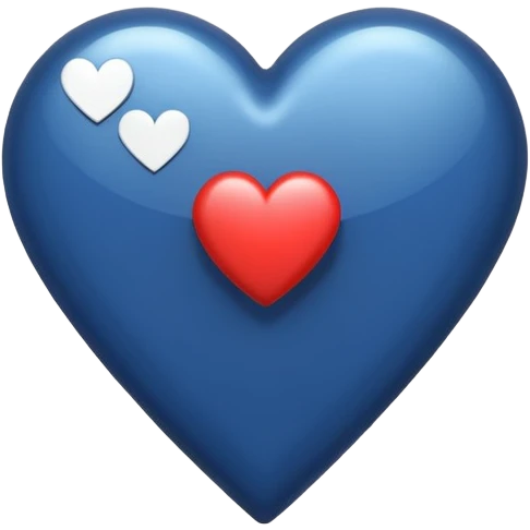 Navy location pin with heart emoji