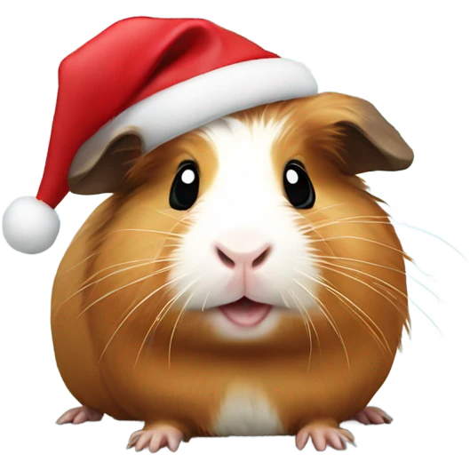 Guinea pig celebrating Christmas  emoji