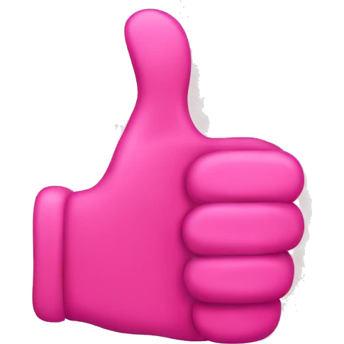 Pink thumbs up emoji