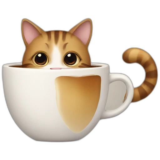 cat and coffee emoji