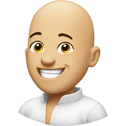bald boys sharing a laugh emoji