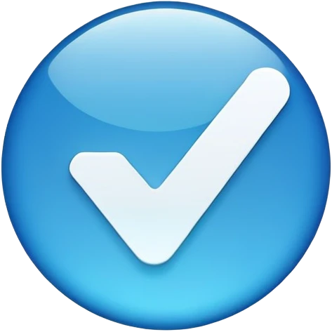 Blue tick emoji