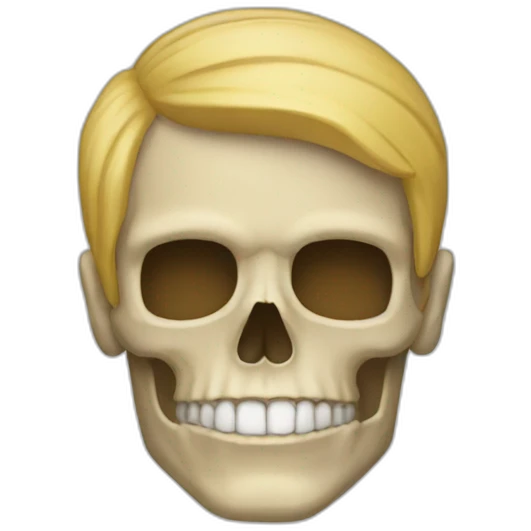 Skull-man-blond-short emoji