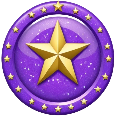 patente militar baixa roxa com glitter emoji