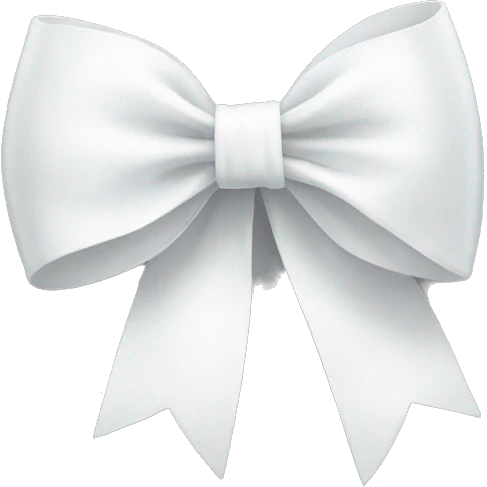 White bow on white bow emoji