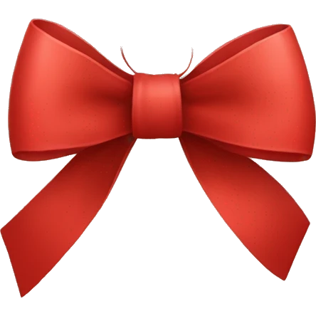 Thin red bow emoji