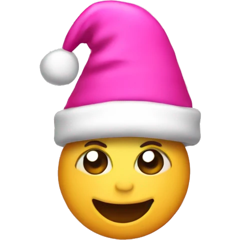 pink santa hat emoji