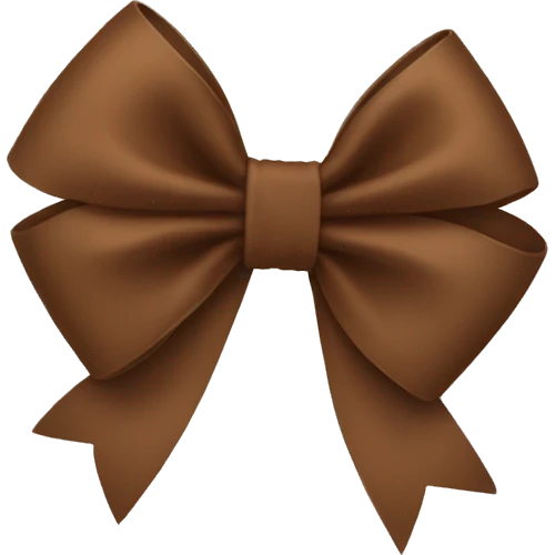 Brown bow  emoji