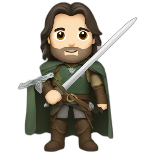 Aragorn with sword emoji