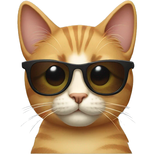 Cat with sunglasses emoji