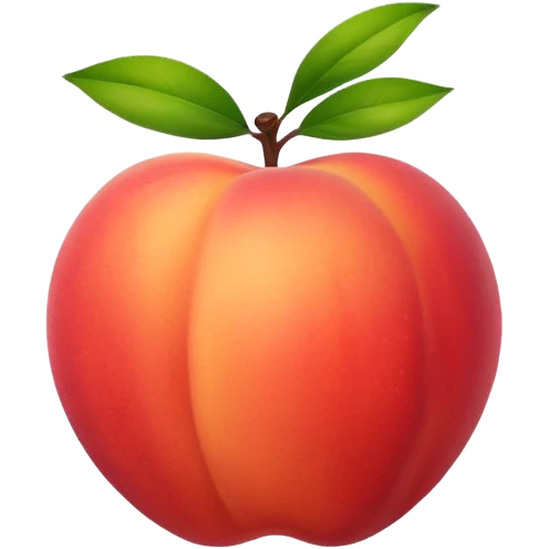 Peach slap hard red emoji