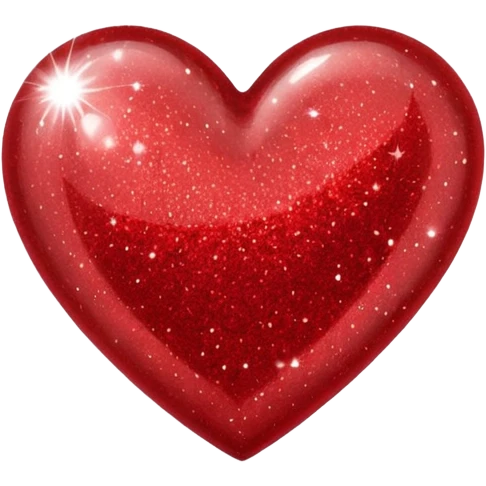 red glitter coração emoji