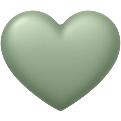 Sage green heart emoji
